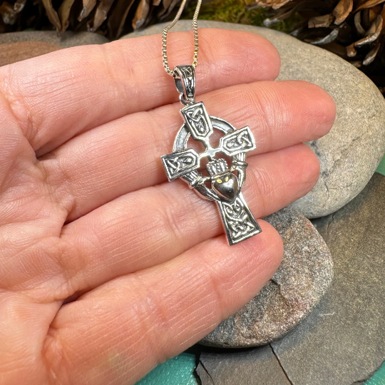 Galway Claddagh Cross Necklace