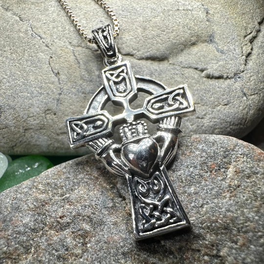 Galway Claddagh Cross Necklace