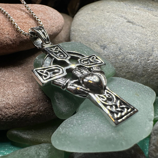 Galway Claddagh Cross Necklace
