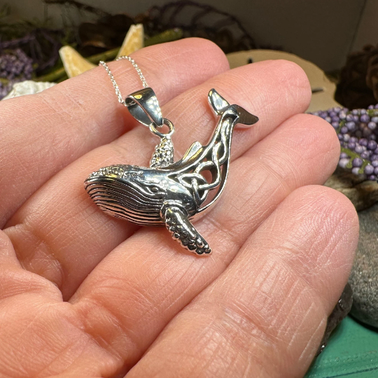 Celtic Knot Whale Necklace