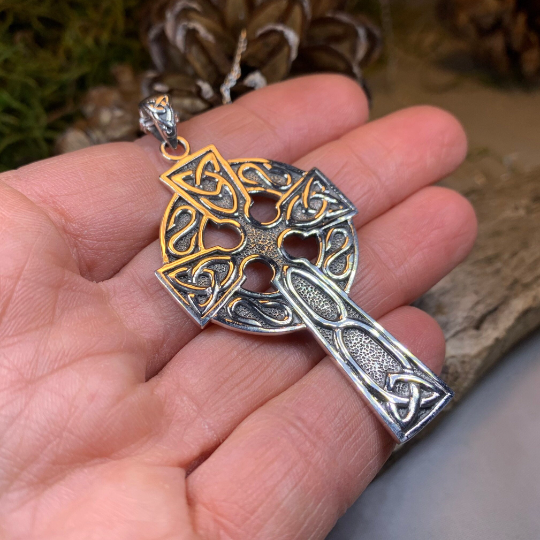 Cahal Large Celtic Cross Necklace