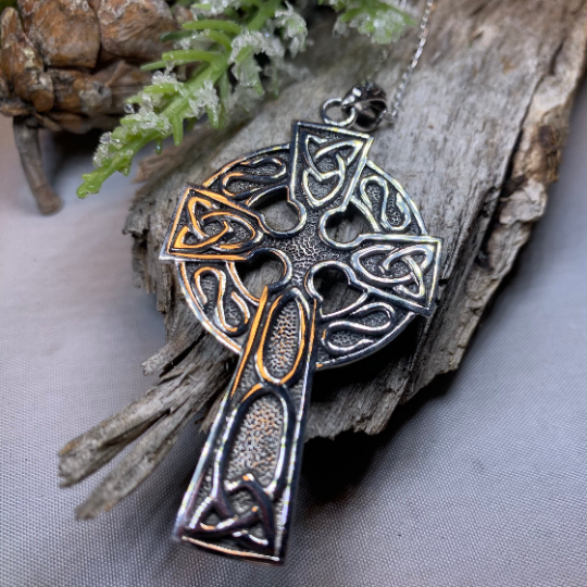 Cahal Large Celtic Cross Necklace