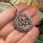 Evadne Trinity Knot Necklace