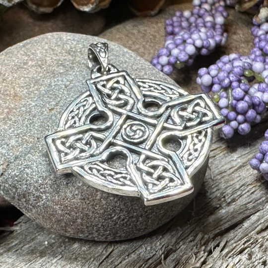 Lyre Celtic Cross Necklace