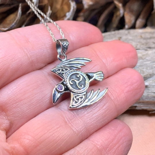 Astrid Celtic Raven Necklace