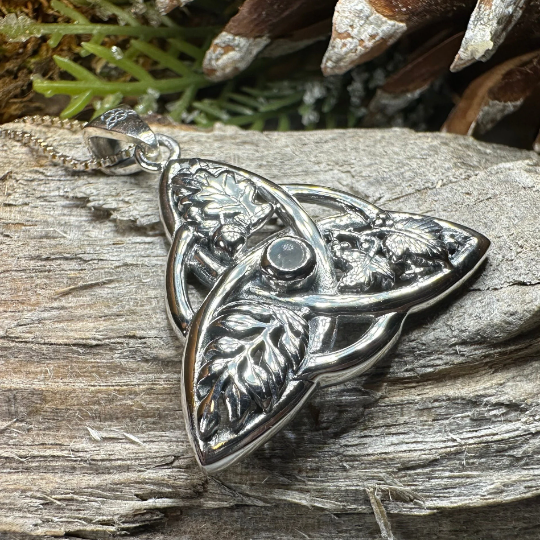 Oak Ash Thorn Trinity Knot Necklace