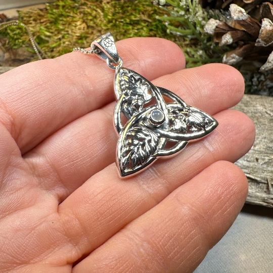 Oak Ash Thorn Trinity Knot Necklace