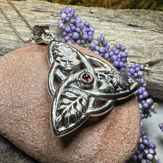 Oak Ash Thorn Trinity Knot Necklace