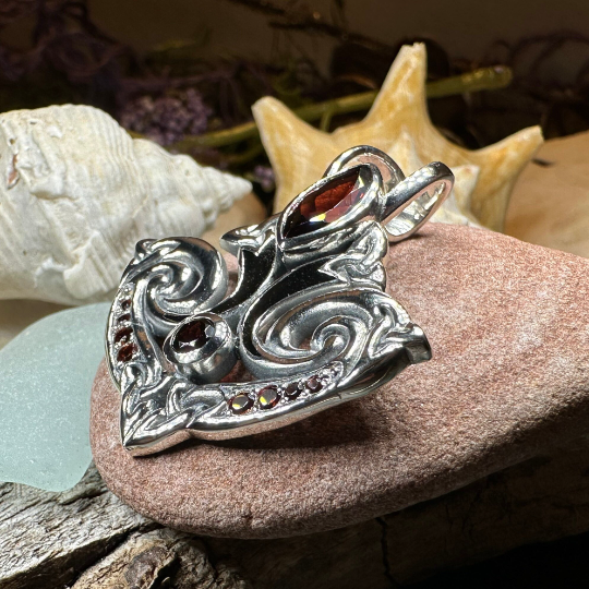 Eternal Flame Trinity Knot Necklace