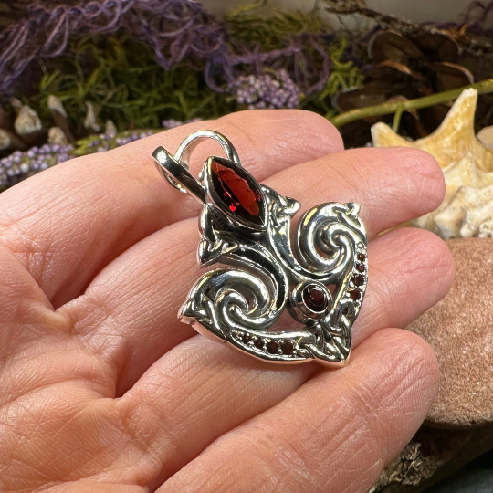 Eternal Flame Trinity Knot Necklace