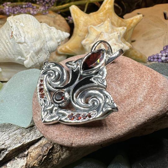 Eternal Flame Trinity Knot Necklace