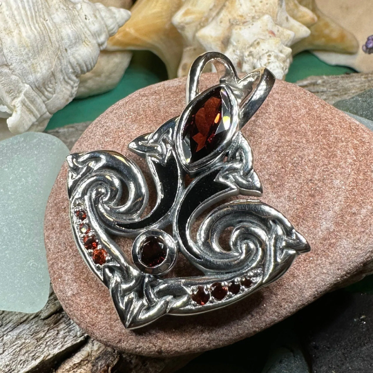 Eternal Flame Trinity Knot Necklace