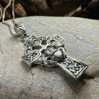 Marcasite Claddagh Cross Necklace