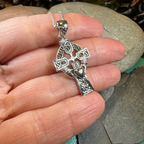 Marcasite Claddagh Cross Necklace