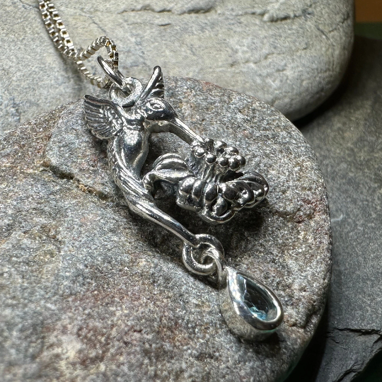 Summer Rain Hummingbird Necklace