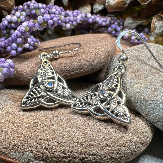 Oak Ash Thorn Trinity Knot Earrings