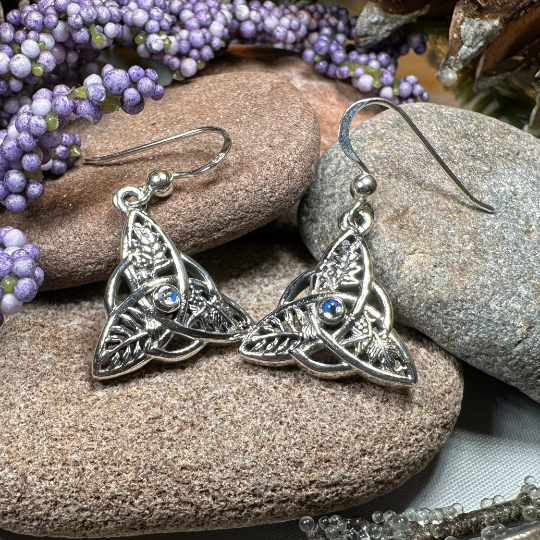 Oak Ash Thorn Trinity Knot Earrings