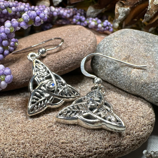 Oak Ash Thorn Trinity Knot Earrings