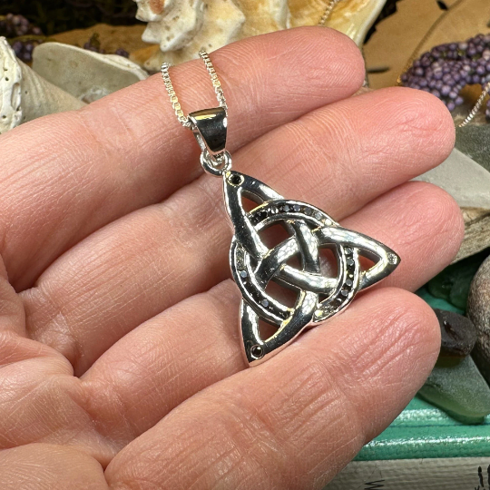 Ombre Trinity Knot Necklace