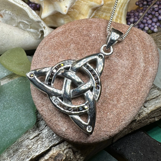 Ombre Trinity Knot Necklace