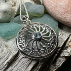 Wheel of Life Trinity Knot Necklace