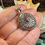 Wheel of Life Trinity Knot Necklace