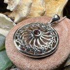 Wheel of Life Trinity Knot Necklace