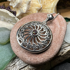 Wheel of Life Trinity Knot Necklace