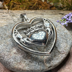 Celestial Moon Claddagh Necklace