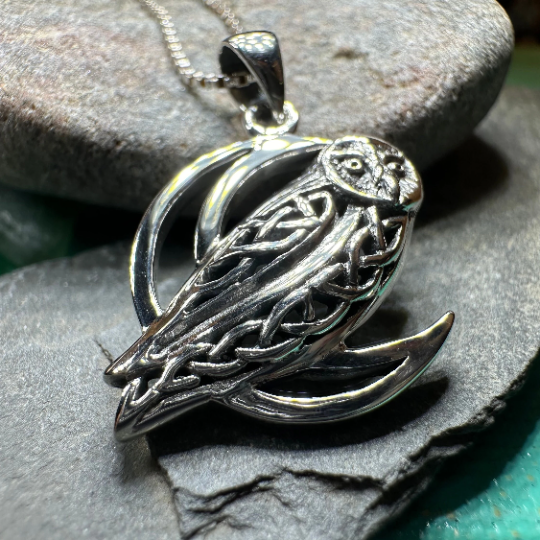 Celtic Midnight Owl Necklace