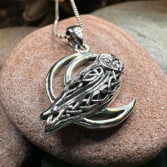 Celtic Midnight Owl Necklace