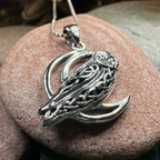 Celtic Midnight Owl Necklace