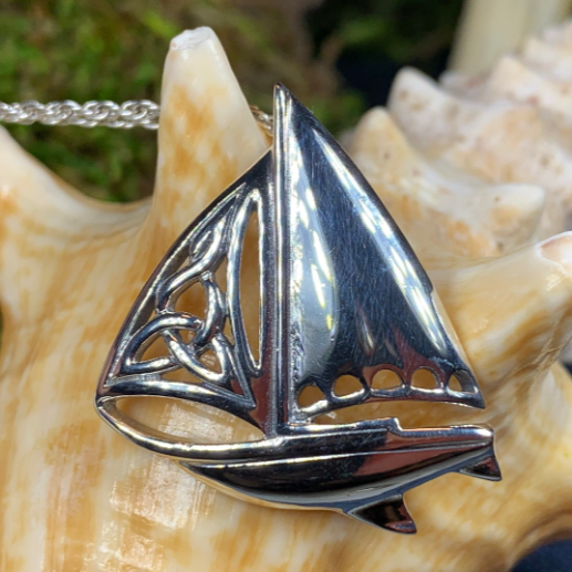 Celtic Sailboat Necklace