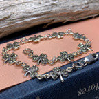 Irish Shamrock Marcasite Bracelet