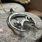 Crescent Moonrise Cat Necklace