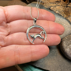 Crescent Moonrise Cat Necklace