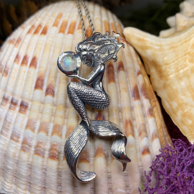 Moonstone Mermaid Necklace