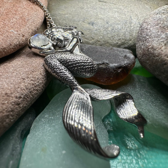 Moonstone Mermaid Necklace