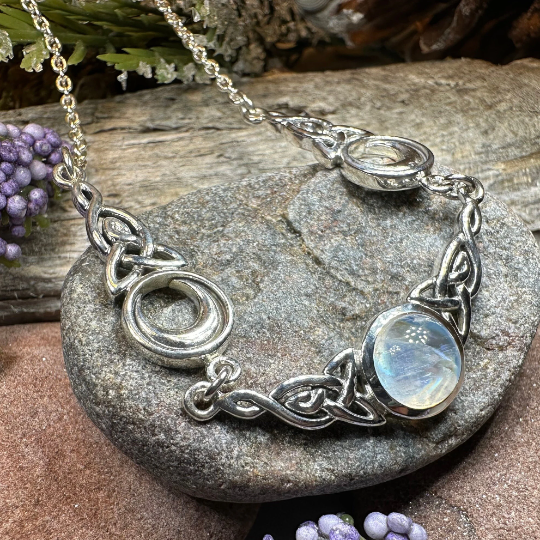 Celtic Triple Moon Necklace