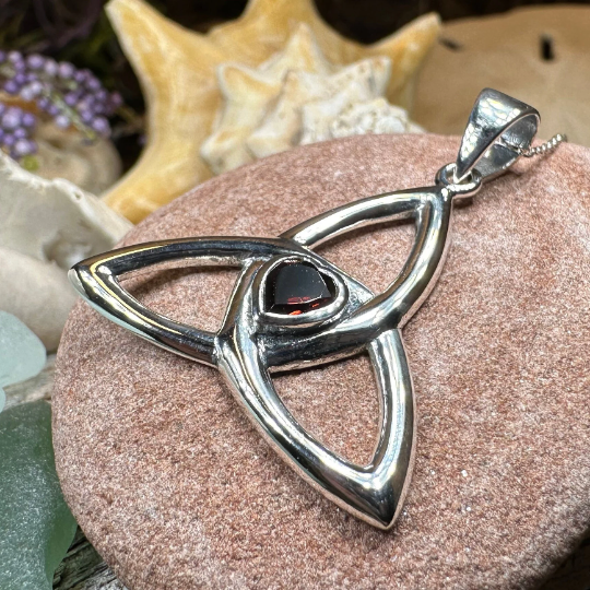 McKenna Trinity Knot Heart Necklace