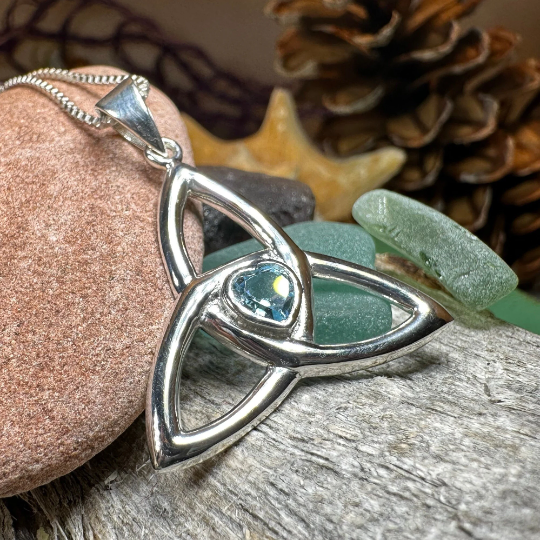 McKenna Trinity Knot Heart Necklace