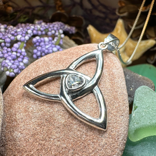 McKenna Trinity Knot Heart Necklace