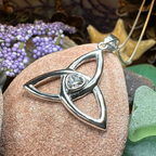 McKenna Trinity Knot Heart Necklace