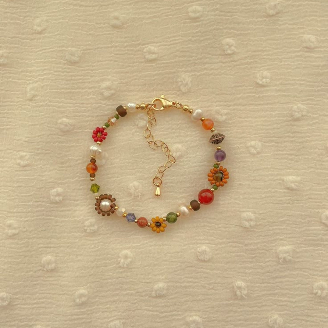 Colorful Daisy Stone Bracelet