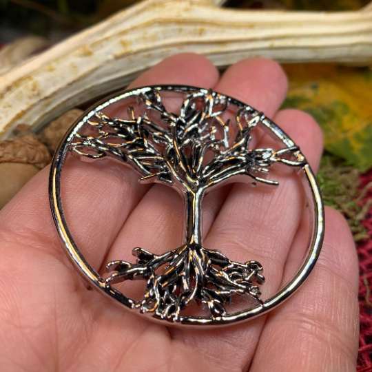Pewter Tree of Life Brooch