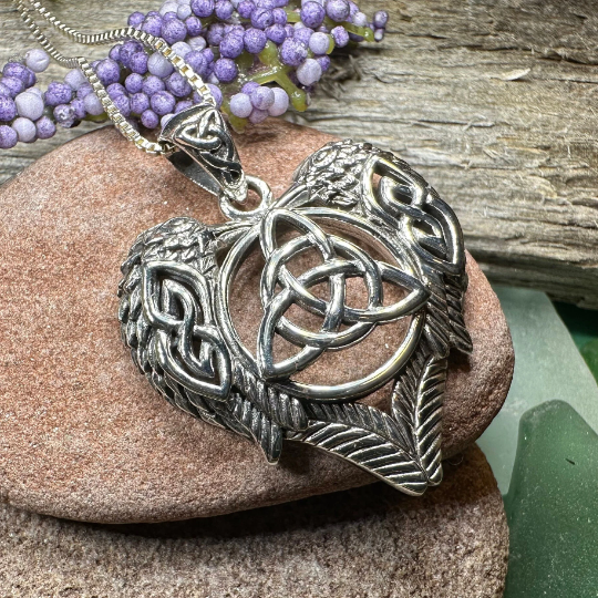 Celtic Raven Lovers Necklace