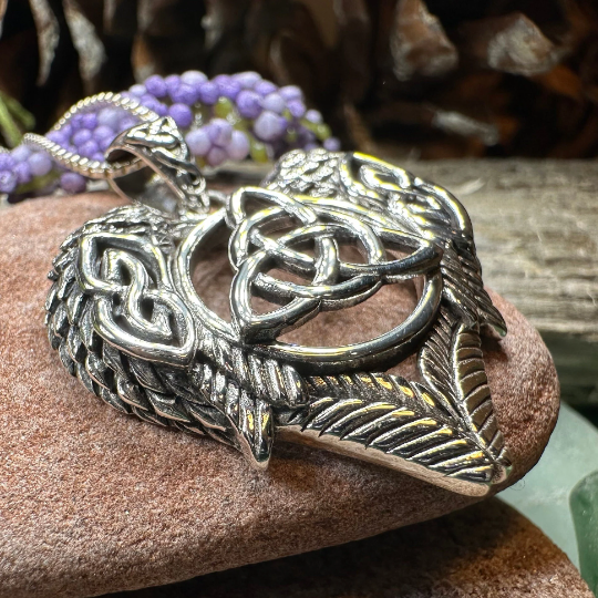 Celtic Raven Lovers Necklace