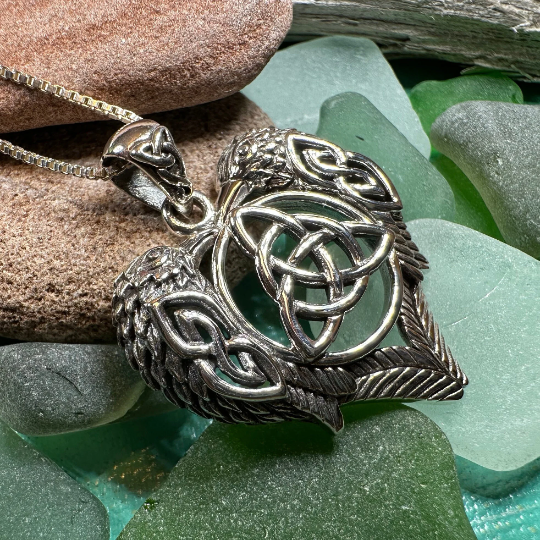 Celtic Raven Lovers Necklace