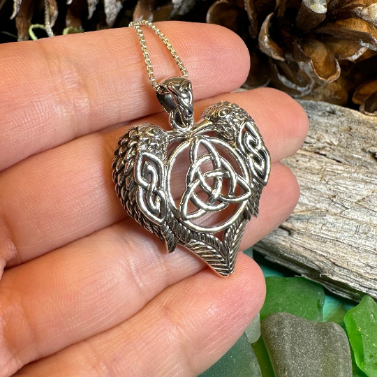 Celtic Raven Lovers Necklace