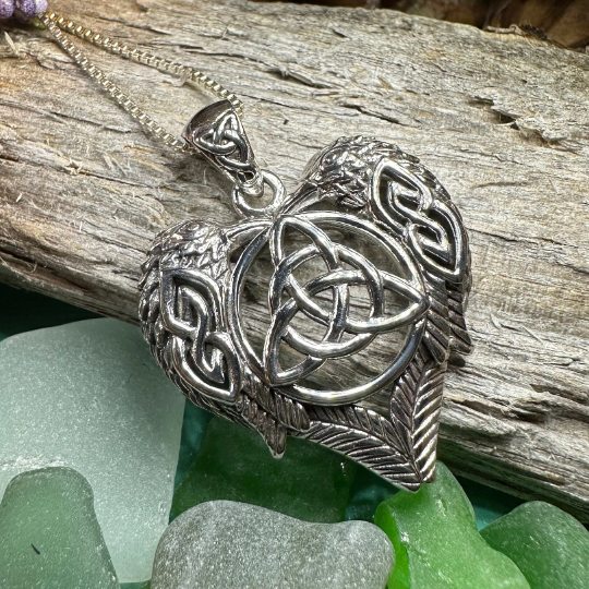 Celtic Raven Lovers Necklace